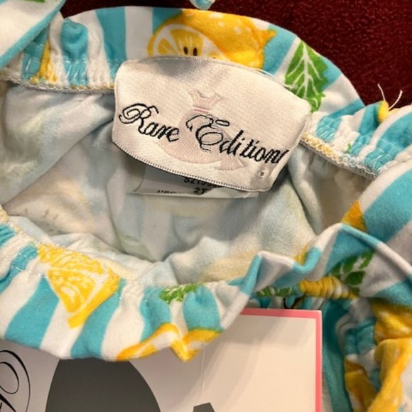 NWT! RARE EDITIONS - Girl's Size 2T - Adorable Striped Pattern 2 Piece Short Set - Picture 9 of 9